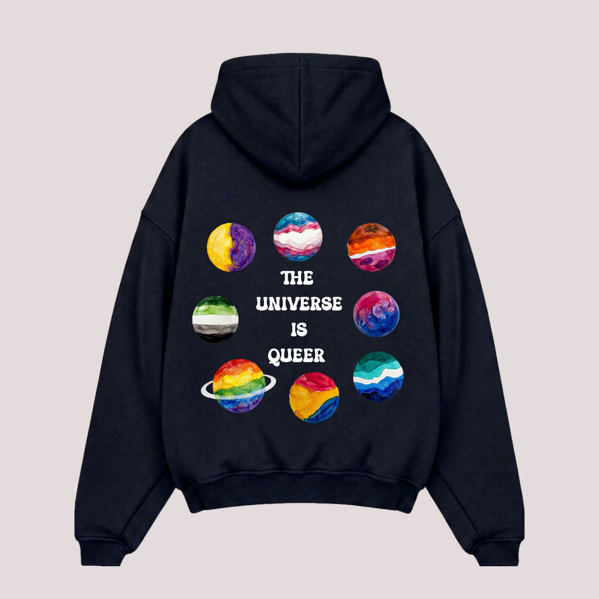 Oversized Zipper "THE UNIVERSE IS QUEER"
