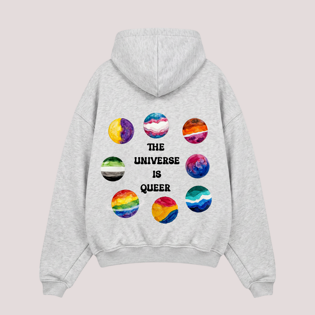 Oversized Zipper "THE UNIVERSE IS QUEER"