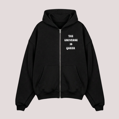 Oversized Zipper "THE UNIVERSE IS QUEER"