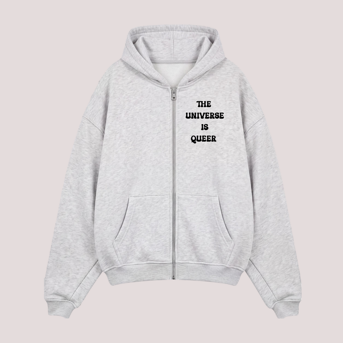 Oversized Zipper "THE UNIVERSE IS QUEER"