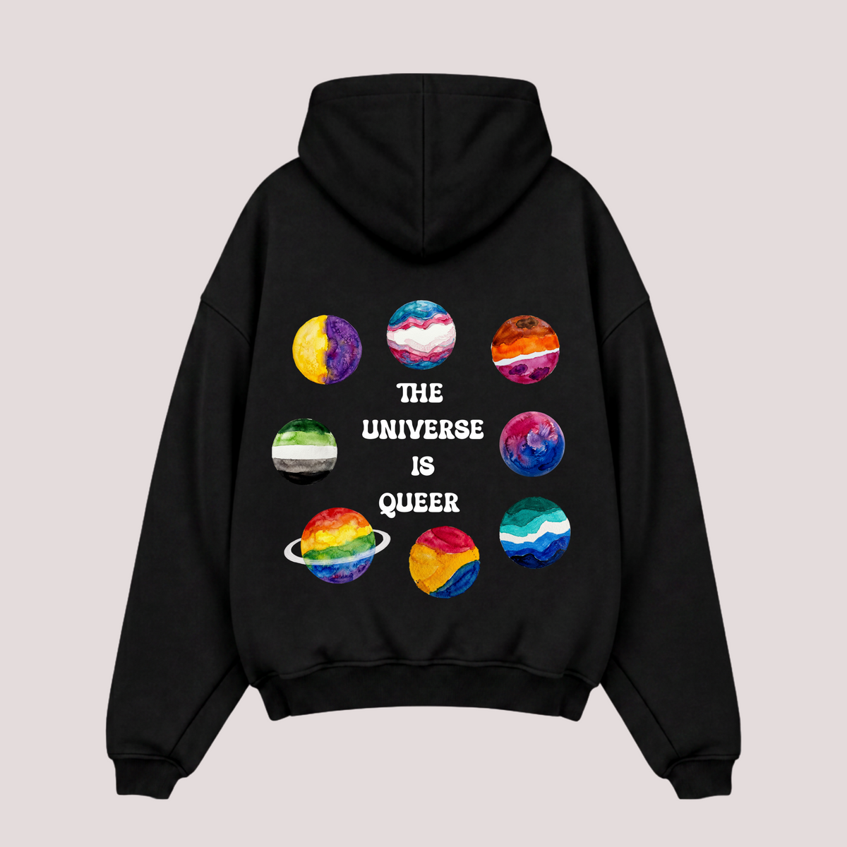 Oversized Zipper "THE UNIVERSE IS QUEER"
