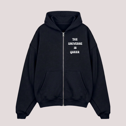 Oversized Zipper "THE UNIVERSE IS QUEER"