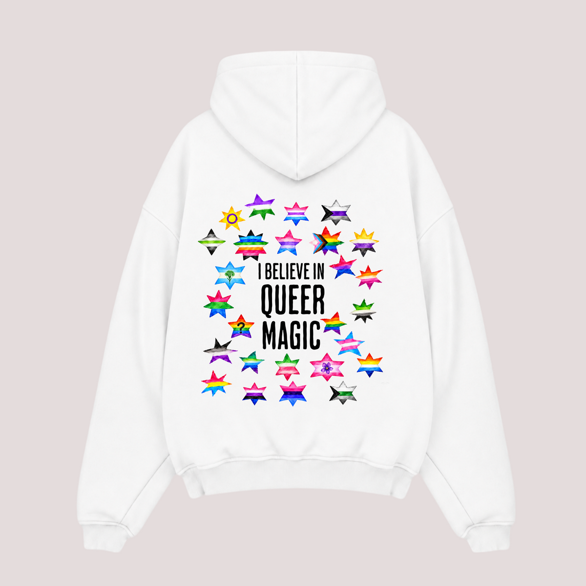 Oversized Hoodie "I BELIEVE IN QUEER MAGIC"